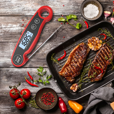 Good price Ultrarrápido impermeável lido imediato do termômetro de carne de Digitas com calibração do luminoso on-line