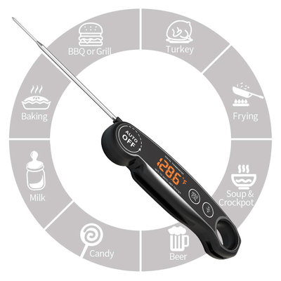 comprar Termômetro de Digitas dobrável para cozinhar a exposição de diodo emissor de luz de RoHS do CE de USB da carne online manufacture