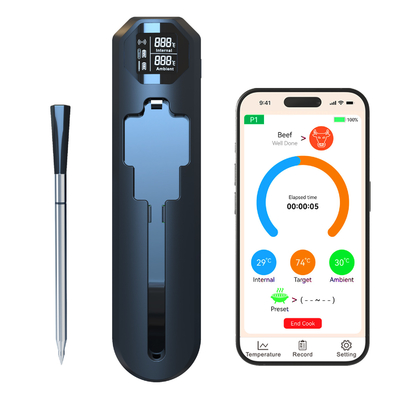 Good price 820FT Smart Wireless Meat Thermometer para Cozinha Cozinhar ao Ar Livre Grilling Digital BBQ Thermometer Controlado por Telefone APP on-line